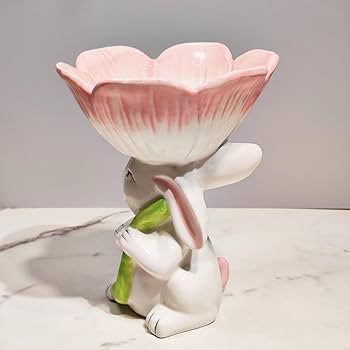 【美品】兎　うさぎ　小物入れ　陶器　置物　インテリア　工芸品　美術品　A2760 Amazon.co.jp: うさぎさん usagi 兎 小物入れ 置物 陶器 浮彫 動物